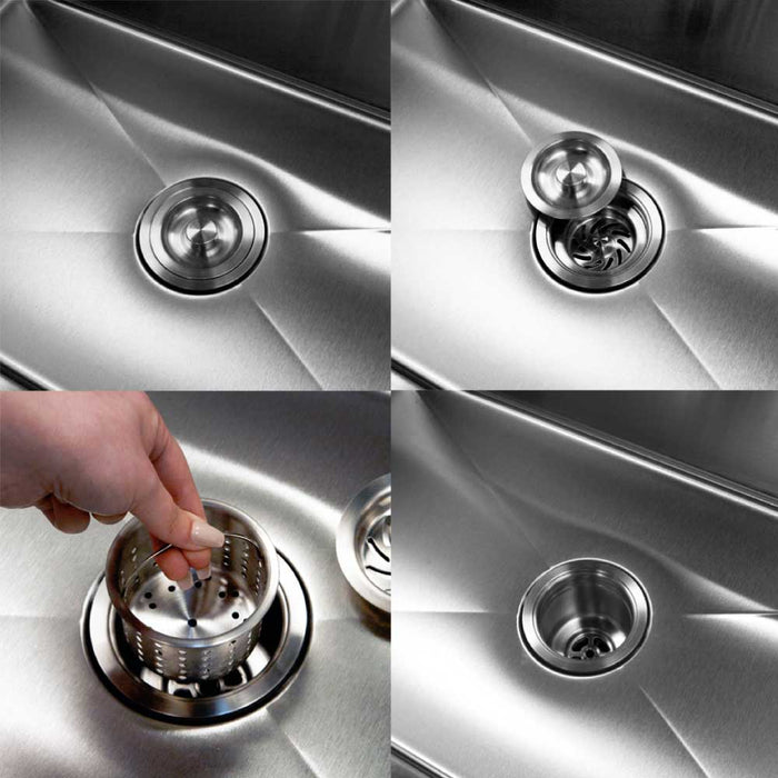 Houzer 190-9300 3-1/2" Stainless Steel Deep Cup Basket Strainer