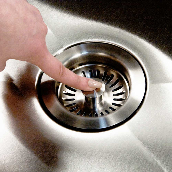 Houzer 190-9400 3-1/2" Stainless Steel Pop-Up Basket Strainer