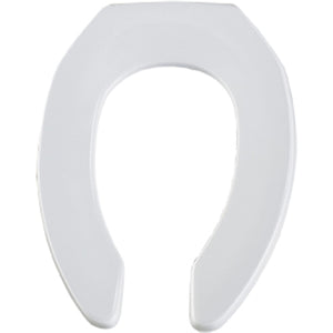 Bemis Elongated Open-Front Toilet Seat with DuraGuard and STA-TITE Commercial Fastening System