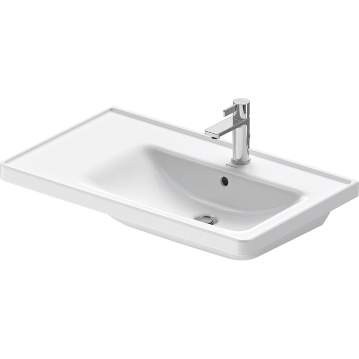 Duravit 23708000001 D-Neo Vanity Bathroom Sink White with WonderGliss
