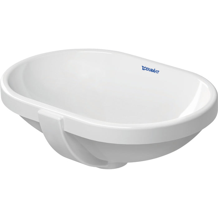 Duravit 0336430000 Design Classics Oval Undermount Bathroom Sink with Overflow