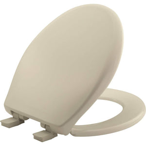 Bemis AffinityÊRound Plastic Toilet Seat Bone, Removes for Cleaning, Slow-Close, Adjustable