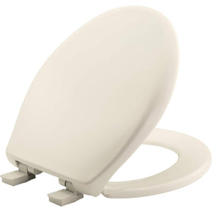 Bemis AffinityÊRound Plastic Toilet Seat Biscuit, Removes for Cleaning, Slow-Close, Adjustable