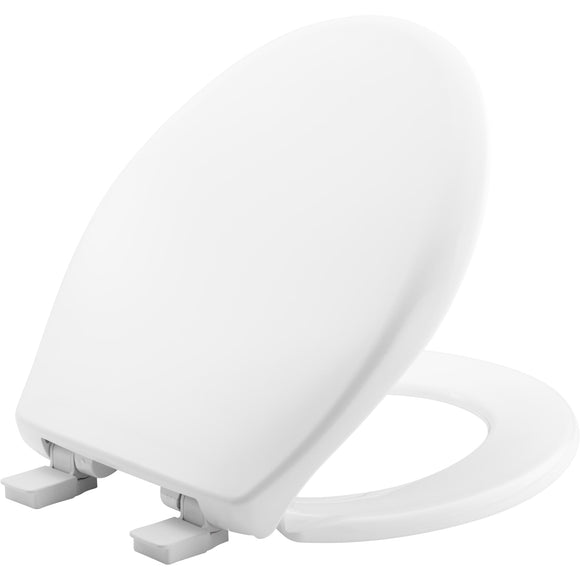 Bemis AffinityÊRound Plastic Toilet Seat White - Removable, Slow-Close, Adjustable