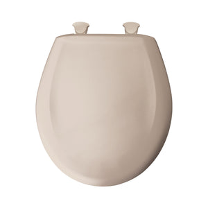 Bemis Round Closed-Front Toilet Seat with Soft Close and STA-TITE Seat Fastening System