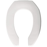 Bemis Elongated Commercial Open Front Toilet Seat with STA-TITE Check Hinge and DuraGuard