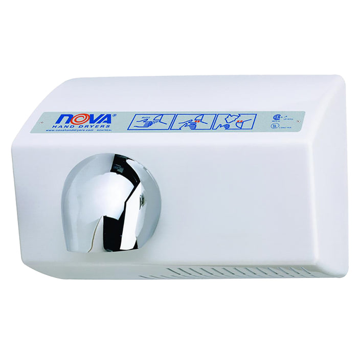 World Dryer 22200000 Nova 5 Automatic Surface-Mounted Aluminum Hand Dryer, 208-240V