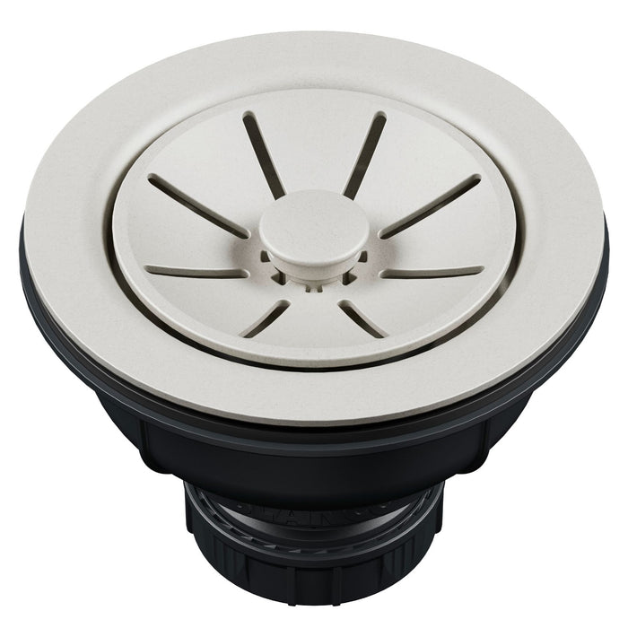 Blanco 222496 Essential Silgranit 3.5" Basket Strainer with Turn-to-Close - Soft White