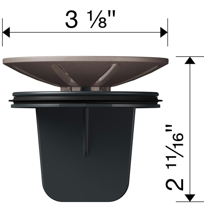 Blanco 223259 Essential Silgranit Disposal Flange Insert with Waste Scraper - Truffle