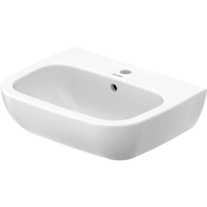 Duravit 23105500002 D-Code 21 5/8" Rectangular Wall Mounted Bathroom Sink with 1 Hole