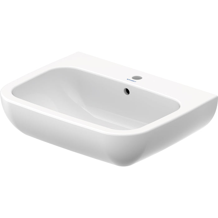 Duravit 23106500002 D-Code 25 5/8" Rectangular Wall Mounted Bathroom Sink with 1 Hole