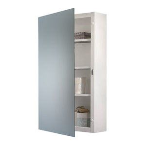 Jensen 235P26WH Topsider Surface Mount Medicine Cabinet with Mirror Door and 3 Shelves