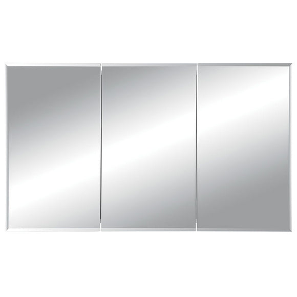 Rangaire Jensen 255048 Horizon Recess Mount 3-Door Mirrored Bathroom Medicine Cabinet 48"x28"