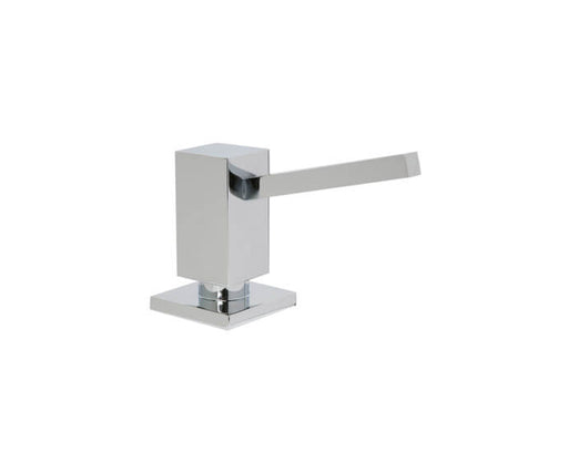 Soap/lotion dispenser - contemporary square in polished chrome finish.