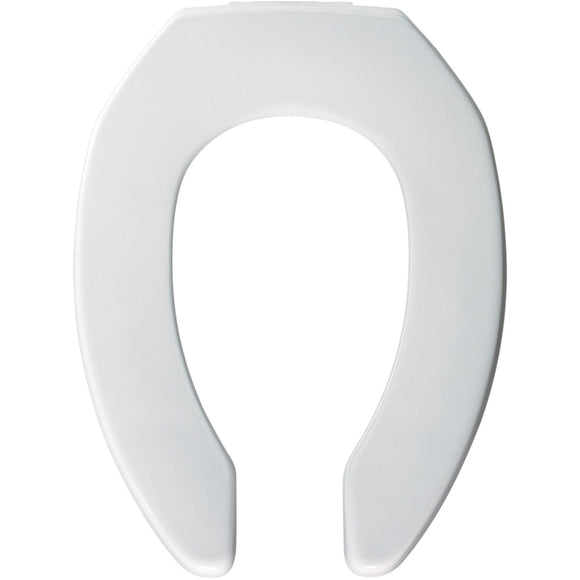 Bemis Medic-Aid Elongated Plastic Open Front Toilet Seat with STA-TITE, DuraGuard and 2-inch Lifts