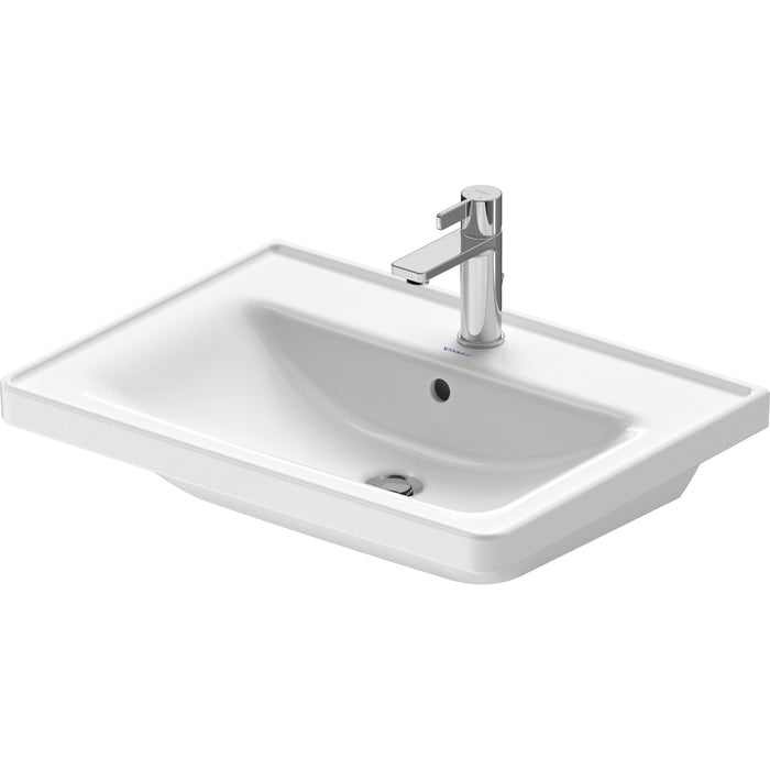 Duravit 23676500001 D-Neo Vanity Bathroom Sink White with WonderGliss