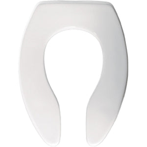 Bemis Elongated Open-Front Commercial Toilet Seat with DuraGuard and STA-TITE Fastening System