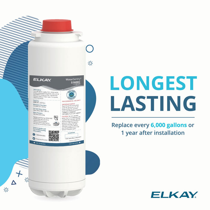 Elkay 51600C WaterSentry High Capacity Replacement Filter