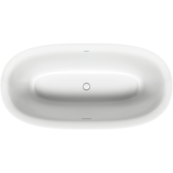 Duravit 700468000000090 White Tulip 63" x Oval Freestanding Bathtub 