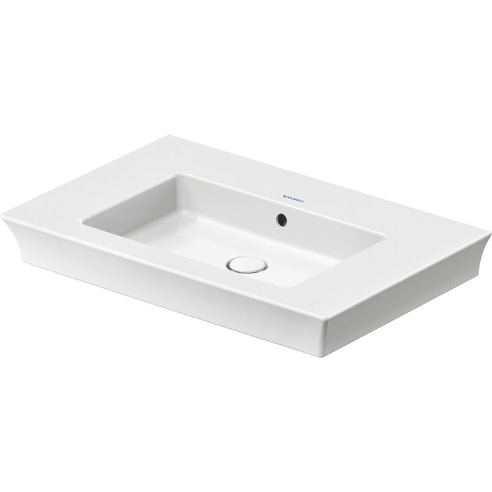 Duravit 2363750060 White Tulip Wall Mounted Bathroom Sink with Overflow