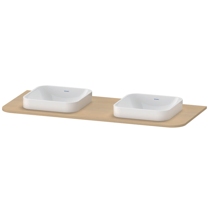 Duravit HP032KB7171 Happy D.2 Plus Console with Two Sink Cut-Outs Mediterranean Oak