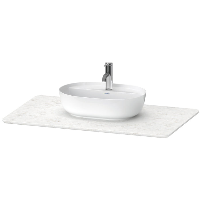 Duravit LU946901717 Luv Quartz Structure with One Bathroom Sink Cutout