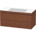 Duravit LC6928N1313 L-Cube C-Bonded Wall-Mount Vanity Kit American Walnut