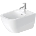 Duravit 2258150000 Happy D.2 Single Hole Horizontal Spray Wall Mount Bidet