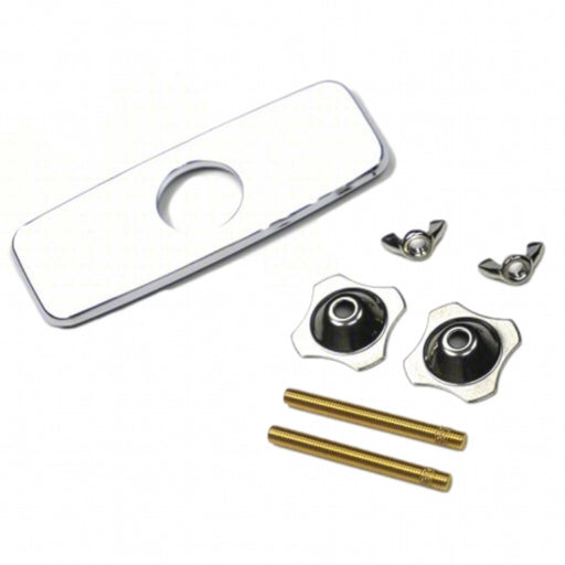 Optional 8" polished chrome cover plate accessory for compatible TOTO faucet installations.