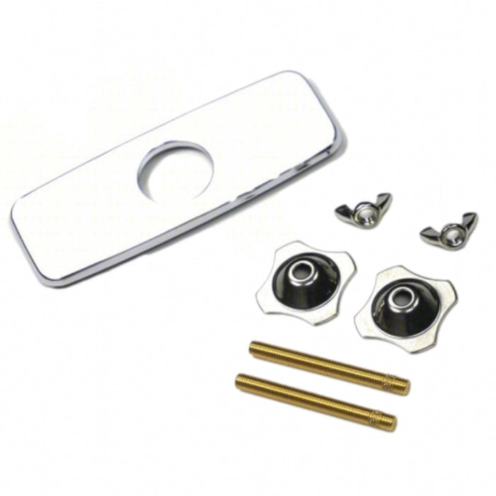 Optional 8" polished chrome cover plate accessory for compatible TOTO faucet installations.
