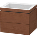 Duravit LC6926N1313 L-Cube C-Bonded Wall-Mount Vanity Kit American Walnut