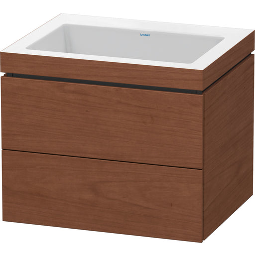 Duravit LC6926N1313 L-Cube C-Bonded Wall-Mount Vanity Kit American Walnut