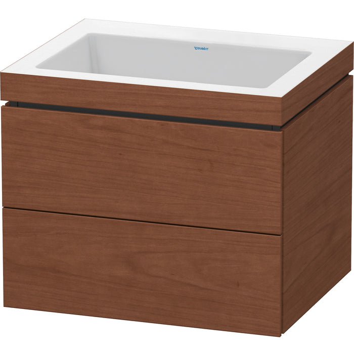 Duravit LC6926N1313 L-Cube C-Bonded Wall-Mount Vanity Kit American Walnut