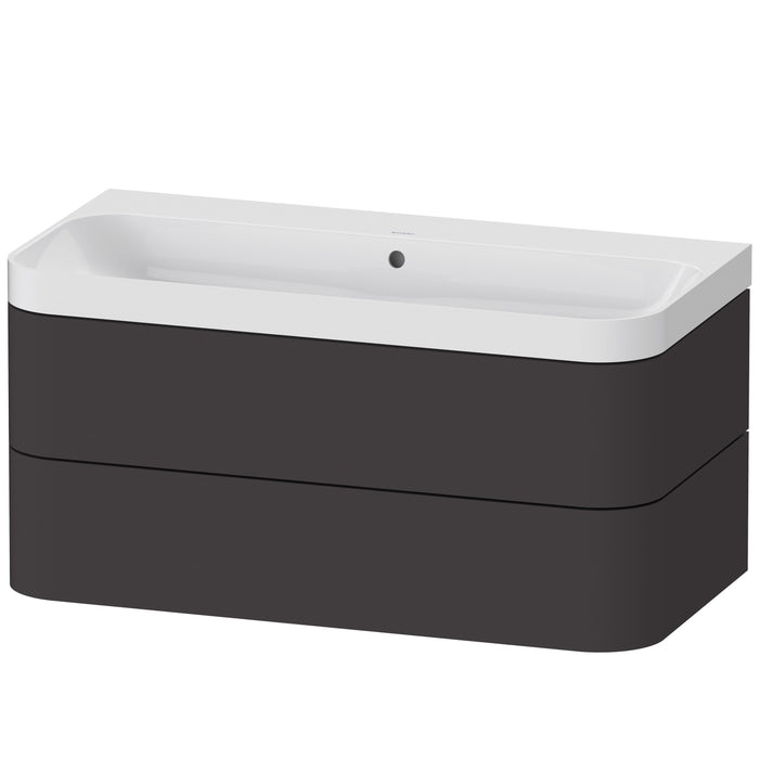 Duravit HP4348N8080 Happy D.2 Wall Mount C-Shaped Vanity