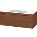 Duravit LC6929N1313 L-Cube C-Bonded Wall-Mount Vanity Kit American Walnut
