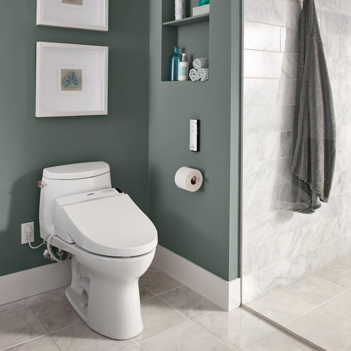 TOTO SW2043R#01 C200 Rounded Washlet - Bidet Heated Toilet Seat with Air Dryer, Cotton White
