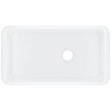 Rohl 6497-00 Allia 34" Fireclay Single Bowl Undermount Kitchen Sink in White