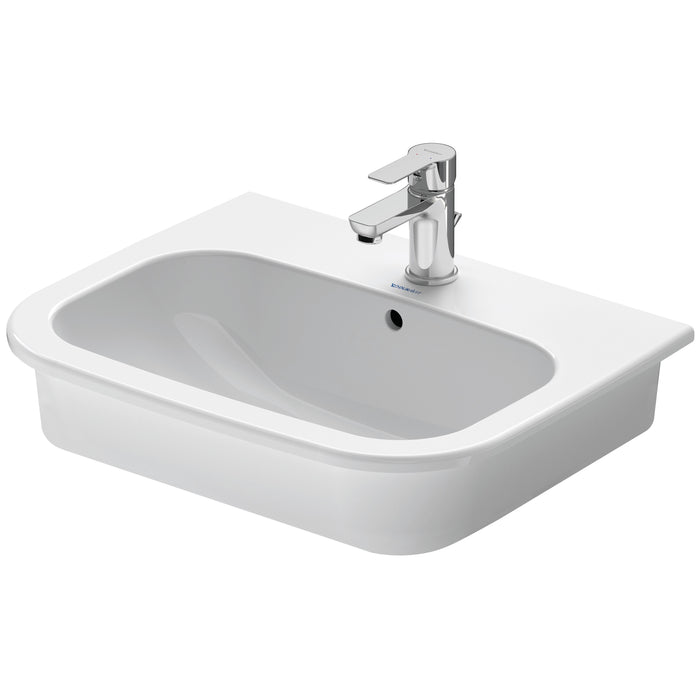 Duravit 0337540087 D-Code 21 1/2" Rectangular Drop-in Bathroom Sink