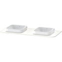 Duravit HP032KB3636 Happy D.2 Plus Console with Two Sink Cut-Outs White