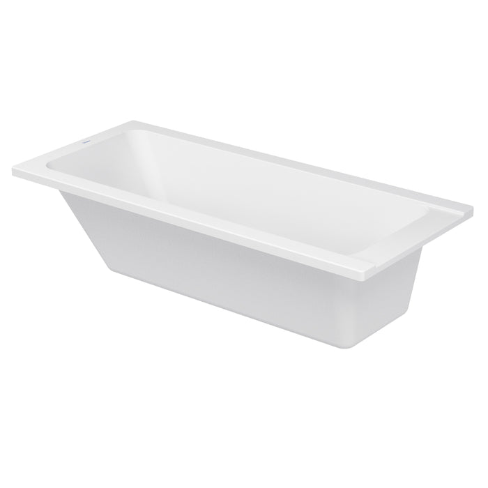 Duravit 700096000000090 D-Code 63" x 27 1/2" Drop-in Soaking Bathtub with Reversible Drain