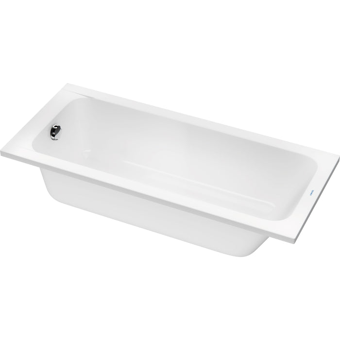 Duravit 700096000000090 D-Code 63" x 27 1/2" Drop-in Soaking Bathtub with Reversible Drain