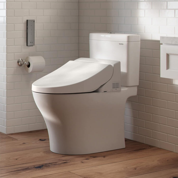 TOTO SW2043R#01 C200 Rounded Washlet - Bidet Heated Toilet Seat with Air Dryer, Cotton White