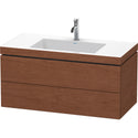 Duravit LC6928O1313 L-Cube C-Bonded Wall-Mount Vanity Kit American Walnut