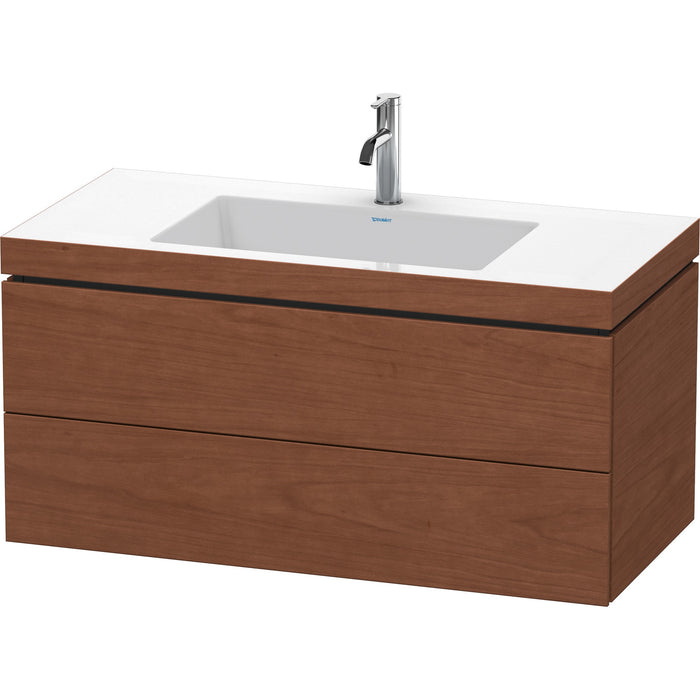 Duravit LC6928O1313 L-Cube C-Bonded Wall-Mount Vanity Kit American Walnut