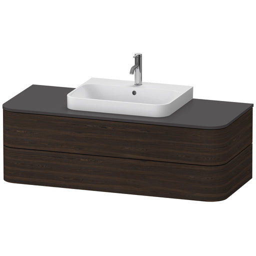 Duravit HP497206969 Happy D.2 Plus Wall-Mount Vanity Unit Walnut Brushed