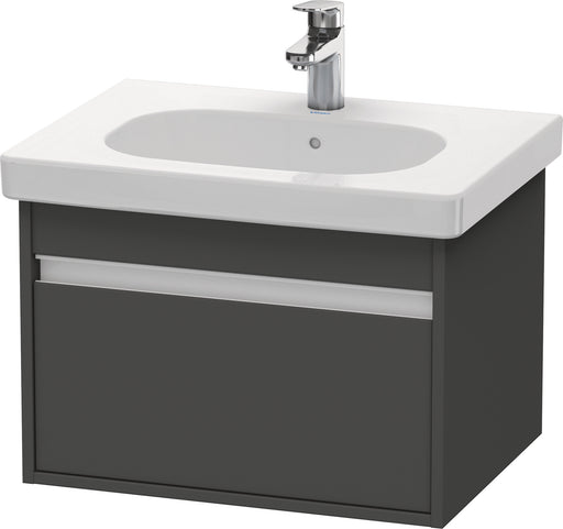 Duravit KT667004949 Ketho One Drawer Wall-Mount Vanity Unit Graphite