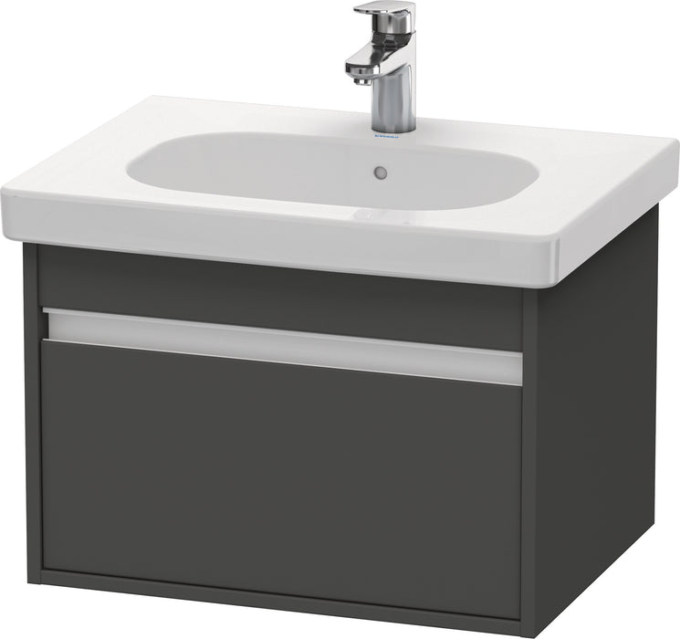 Duravit KT667004949 Ketho One Drawer Wall-Mount Vanity Unit Graphite