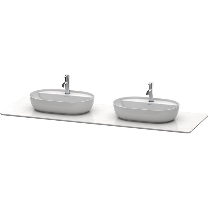 Duravit LU9467B1717 Luv 70 1/4" Quartz Structure with Two Sink Cutouts