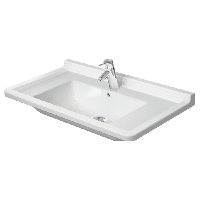 Duravit 0304800087 Starck 3 33 1/2" Wall Mounted Bathroom Sink
