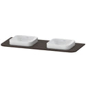Duravit HP032KB6969 Happy D.2 Plus Console with Two Sink Cut-Outs Walnut Brushed